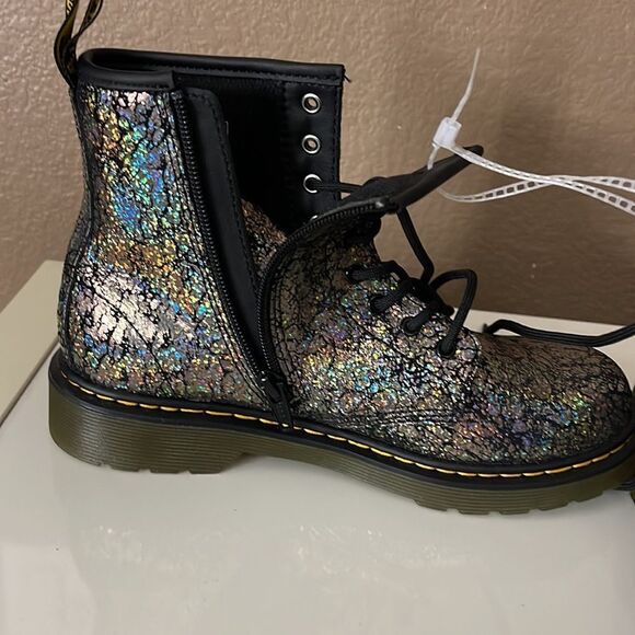 Dr. Martens 1460 CRINKLE METALLIC LACE UP BOOTS size 5 - Picture 6 of 7